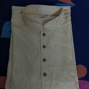 Cream/Light Yellow Kurta For Mens