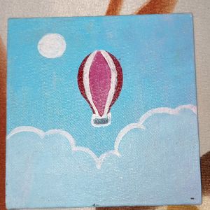 Sky Parachute Painting On Canvas