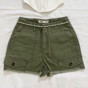 Y2K Max Green Denim Shorts