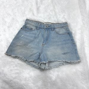 Petite Distressed Hot Shorts