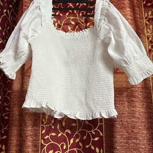 Faballey White Crop Top