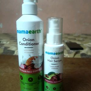 Mamaearth Onion Hair Conditioner And Hair Serum Combo