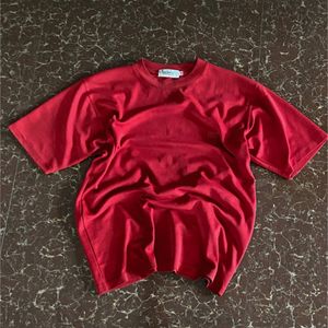 oversized red tee t shirt