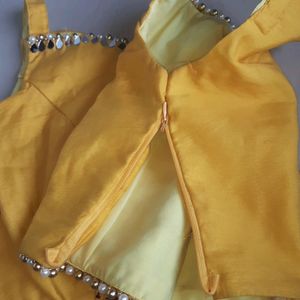 save 70%on New Haldi dress-crop top, plazo & shrug