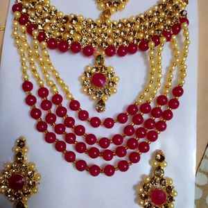 Jewellery Set Rani Haar Chokker Mangtika Earings