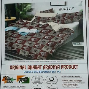 New Double Bedsheet With 2Pillow Covers