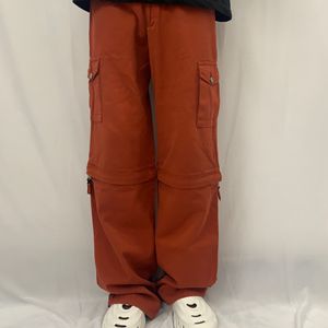 COMBO Of Unisex Red Cargo Pant & Vtg Baggy 04