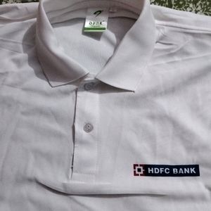 Branded White Tshirt With HDFC Bank Tag