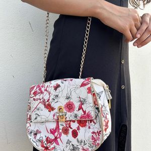 Pretty Floral Bag With Adjustable Sling