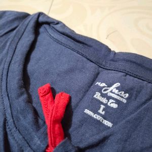 Red & Blue Cotton Tshirt