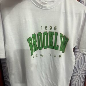 White Brooklyn Oversized Tshirt