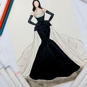 Fashion Illustration inspired Tammah Bhatia's