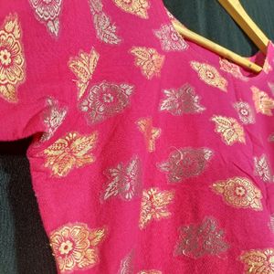 Pink Motif Waved Kurta ( Women's)