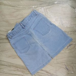 DIWALI SALE!! BLUE DENIM FITTED MINI SKIRT