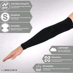 Black Arm Sleeves Pack Of 2pair