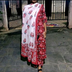 Women Floral Printed Anarkali Kurta Set