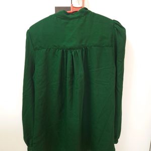 Korean Style Green Bow Top S