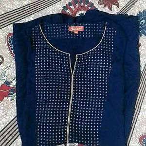 NAVY BLUE KURTI / TUNIC (M SIZE)