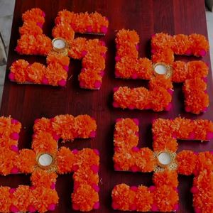 Swastik Tea Light Rangoli