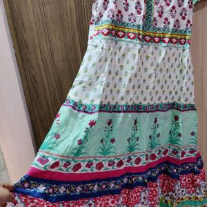 Multi Print Anarkali Kurti