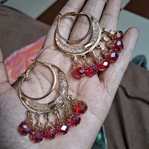 Chandivali (Red) Hydro Beads And CZ Stone