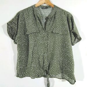 Olive Printed Top (Women's)