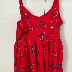 Street 9 Red Printed Top