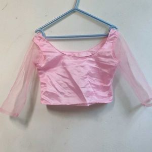 Cute Barbie Pink Crop Top🩷