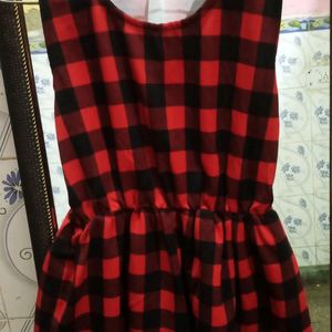 Red And Black Frock