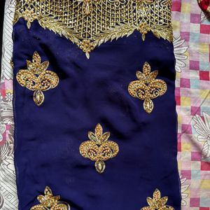 Navy Blue Party Wear Saree