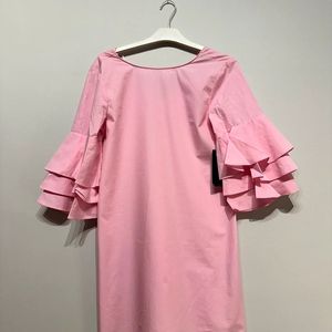 Zara Pink Ruffle Shift Dress (Made In Morocco)