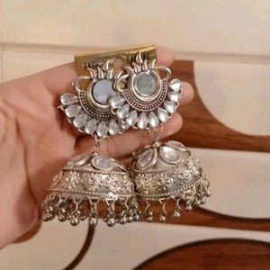 Oxidised Big Earings Jhumka