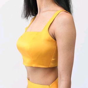 Sleeveless Satin Blouse