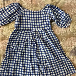 Blue Checks Dress