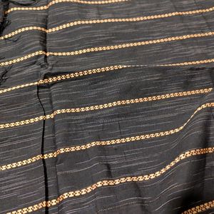 Black Khadi Cotton Suit Sale