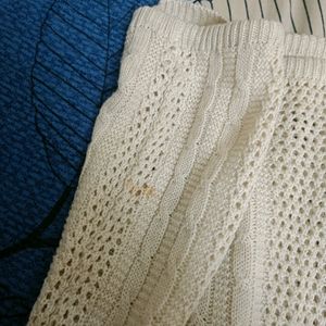 Off White Netted Cardigan