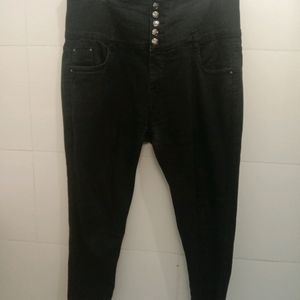 High Waist Jeans Black