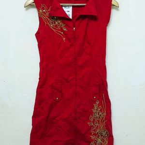 Trendy New Red Long Top For Women