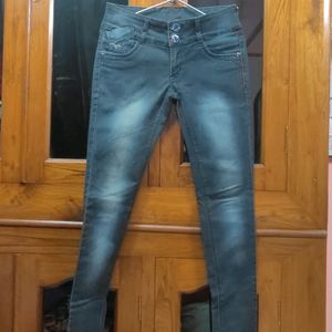 Faded Black Jeans For Women