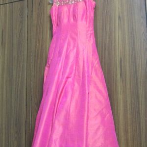 MEENA BAZAAR Pink Floor Length Anarkali