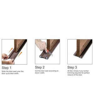 3 Pcs-TWIN DOOR DRAFT STOPPER / GUARD PROTECTOR