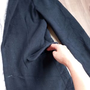 Darkish Blue Blazer Coat