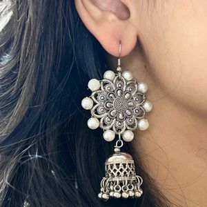 pearl studded earrings