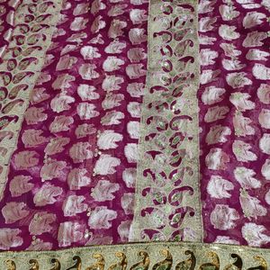 Beetroot Colour Saree