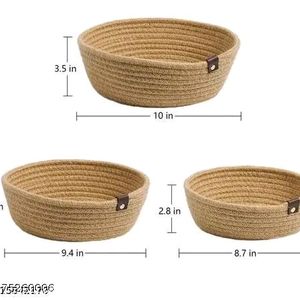 Natural Handmade Jute Rope 🪢 Storage Basket 🧺