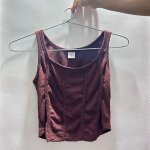 Cinnamon square neck sleeveless top