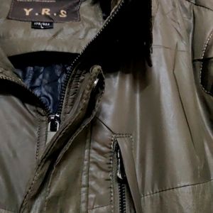 Zip-front Military Green Jacket