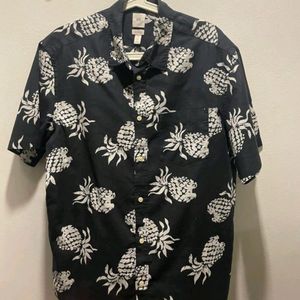 H&M black Pineapple Printed Floral Shirt