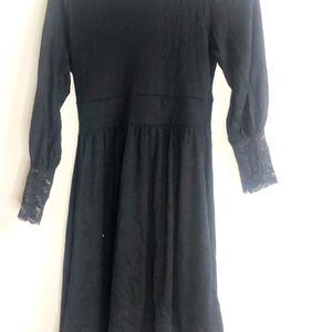 Flared Black Dress For Women