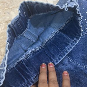 Girls Kids Branded Stone Work Jeans